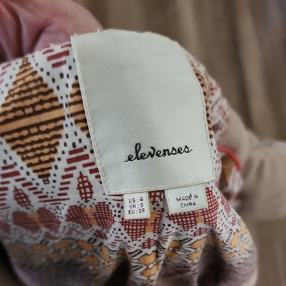 Elevenses Anthropologie Wool Blend Tan Trench Coat with Knit Accents - Picture 8 of 13